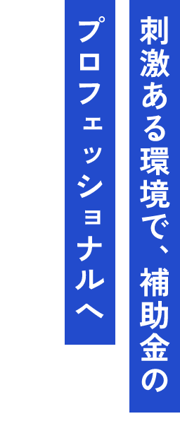 刺激のある環境で、補助金のプロフェッショナルへ